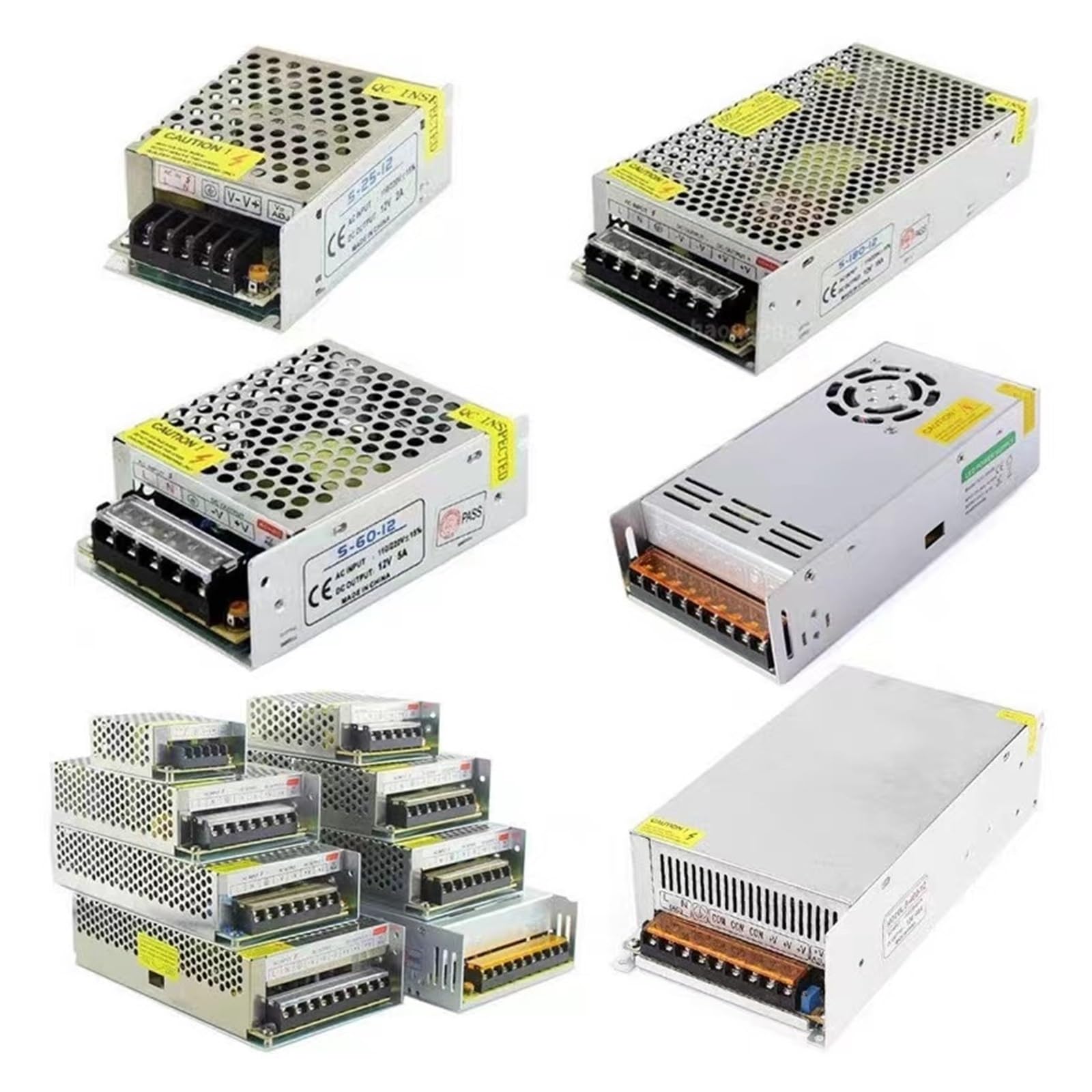 Zmienny zasilacz DC AC 220 do 48V24V12V5V Adapter zasilacza impulsowego Transformator dużej mocy 5A10A20A z zabezpieczeniem przed zwarciem (kolor: 1200 W, rozmiar: 13,8 V)