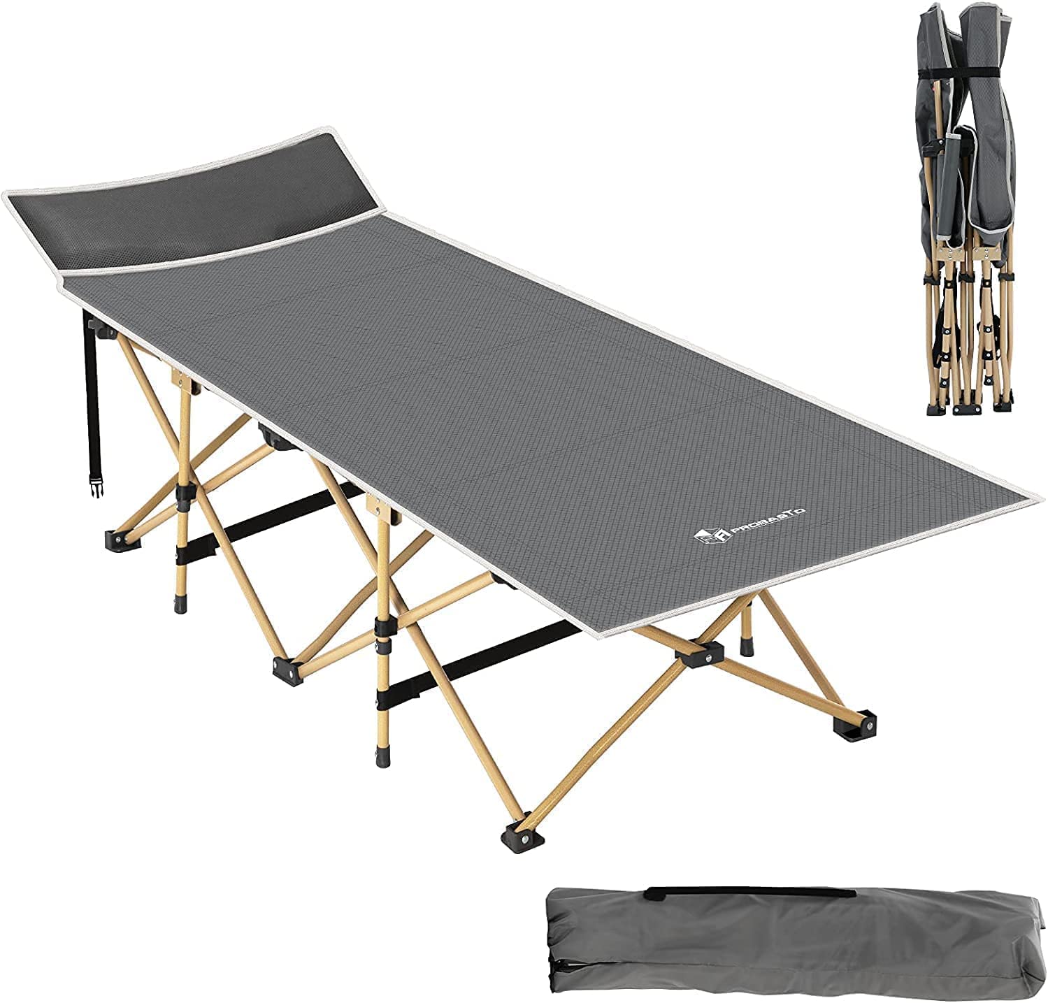 03折りたたみベッドアウトドアベッド持ち運び可能枕内蔵キャンプベッド Amazon.co.jp: Probasto 折りたたみベッド 折り畳み式ベッド