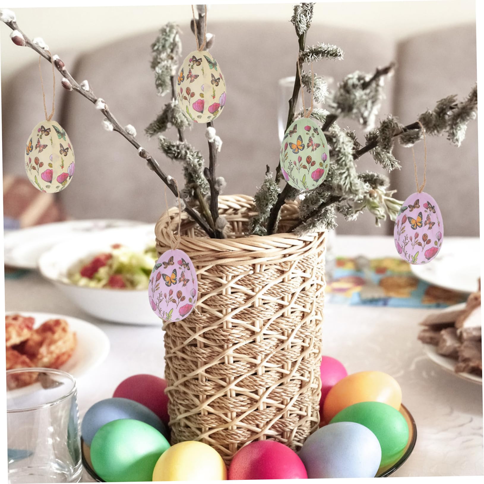 30 uova da appendere glitterate, decorazioni colorate a forma di uovo di Pasqua, in schiuma, per albero di Pasqua, Natale, casa, feste, fai da te, decorazioni artigianali (taglia S
