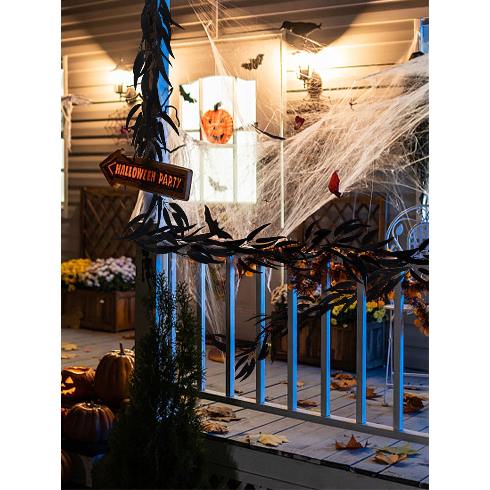 Guirlande Artificielle D'Automne - Vigne Feuille D'Érable Pour Décoration D' Automne - Feuillage Réaliste Pour Cheminée, Mariage, Fête - Décoration De L'Action De Grâce Saisonnière