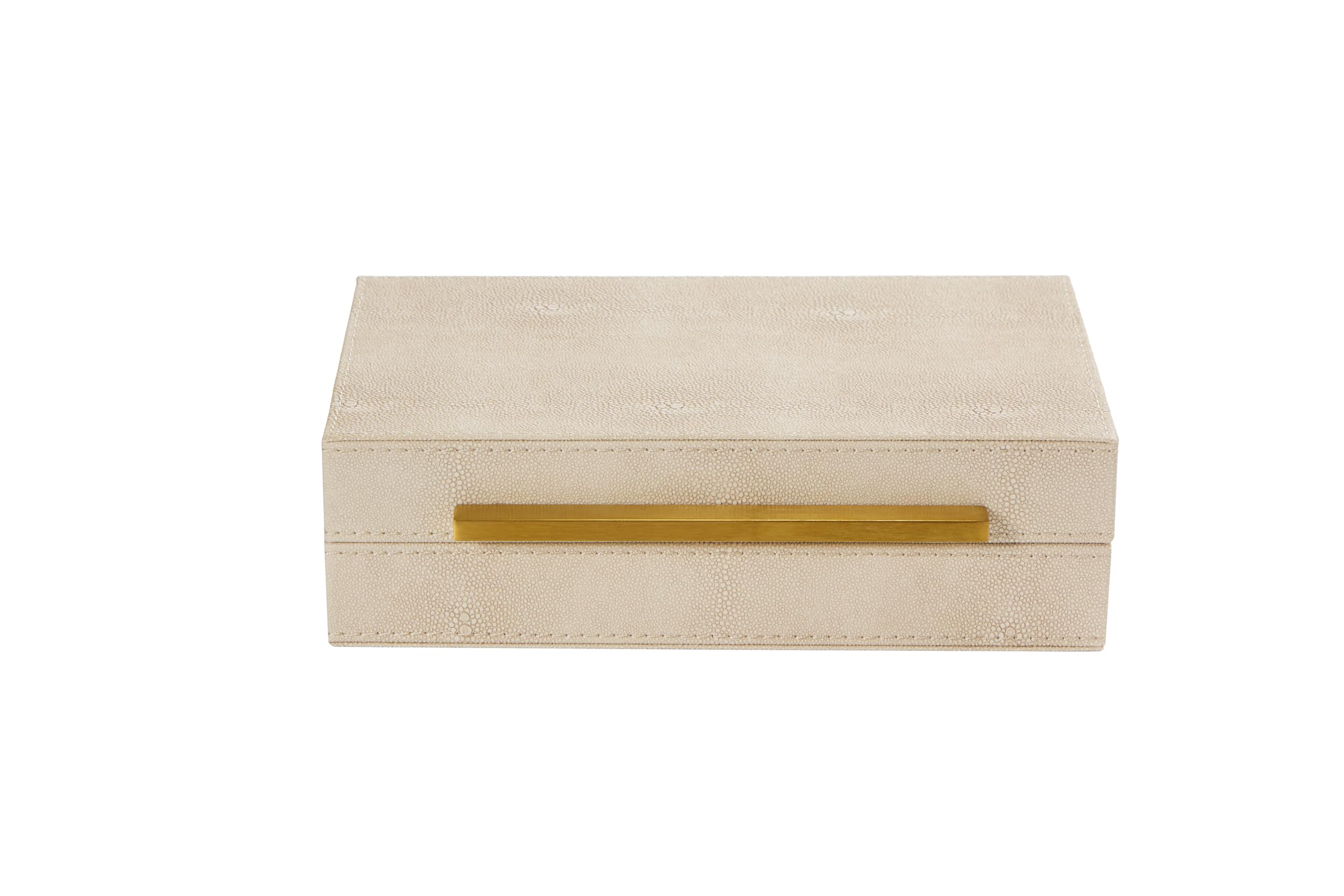 Amazon.com: Sagala Ivory Shagreen Decorative Small Box With Gold