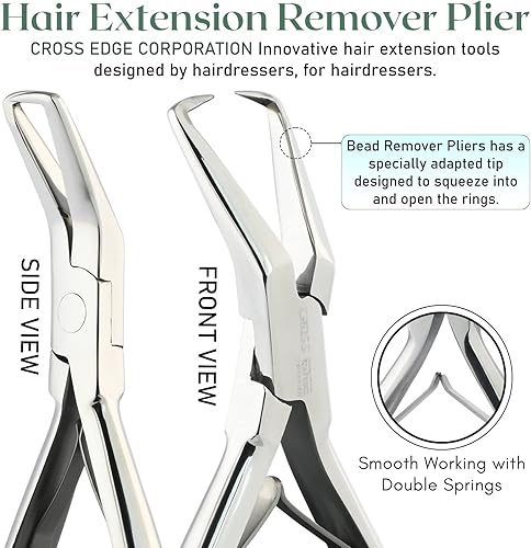 Miniatura 3 de Kit profesional de herramientas de extensión de cabello, alicates removedores de extensiones de cabello, microenlaces de cuentas de gancho para