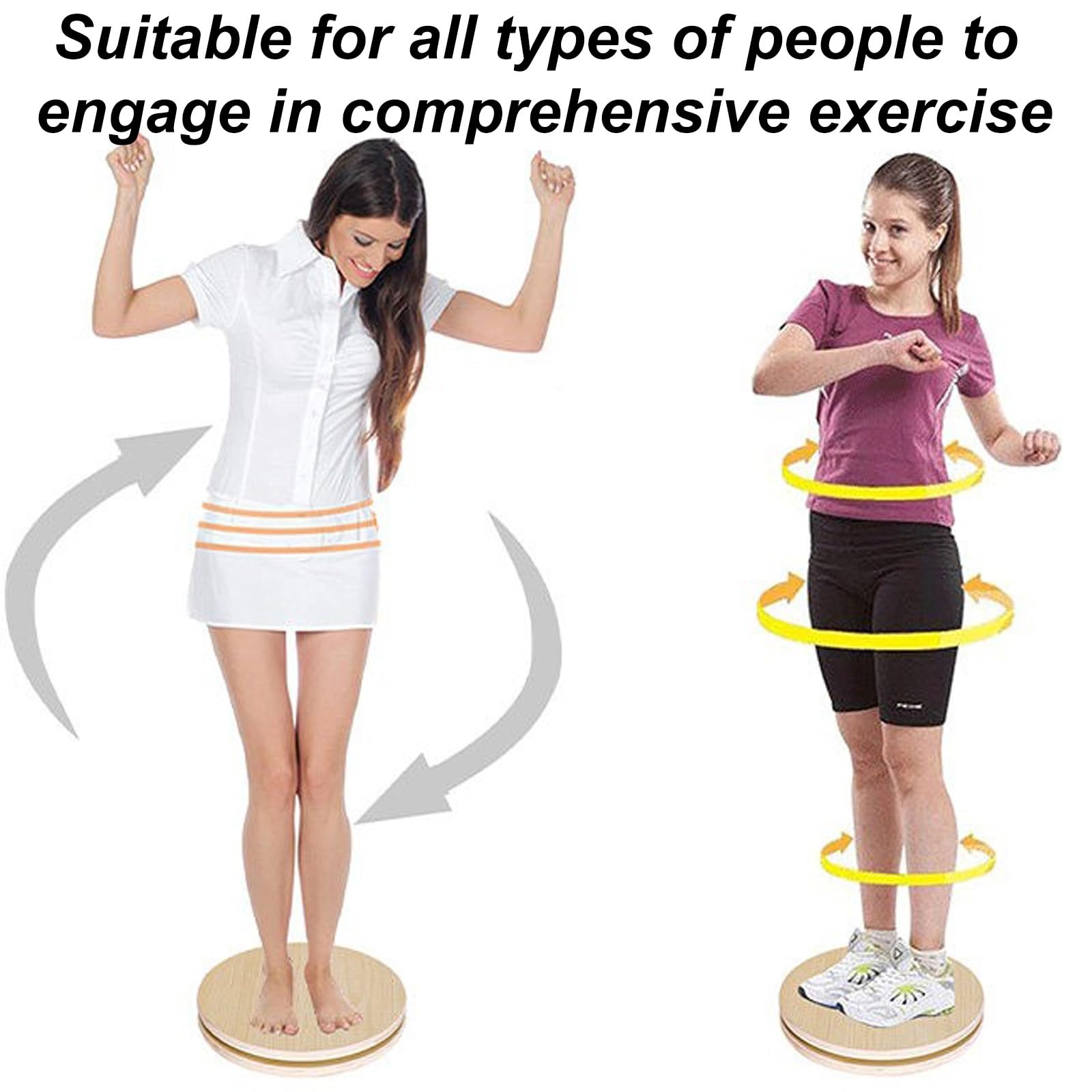 Planche de Torsion, Disque de Torsion Fitness, Tapis Antidérapant sous la Planche pour une Stabilité Optimale, Fonctionnement Silencieux, Idéale pour la Remise en Forme à Domicile
