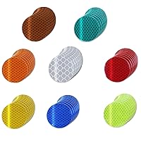 Vista 62 de Adhesivos reflectantes reflectantes de 1 pulgada de diámetro, reflector, impermeable, cinta adhesiva de advertencia de alta visibilidad