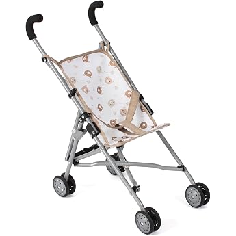 Bayer Chic 2000 - Roma Doll's Pram Mini Buggy Beige Bear 601-63