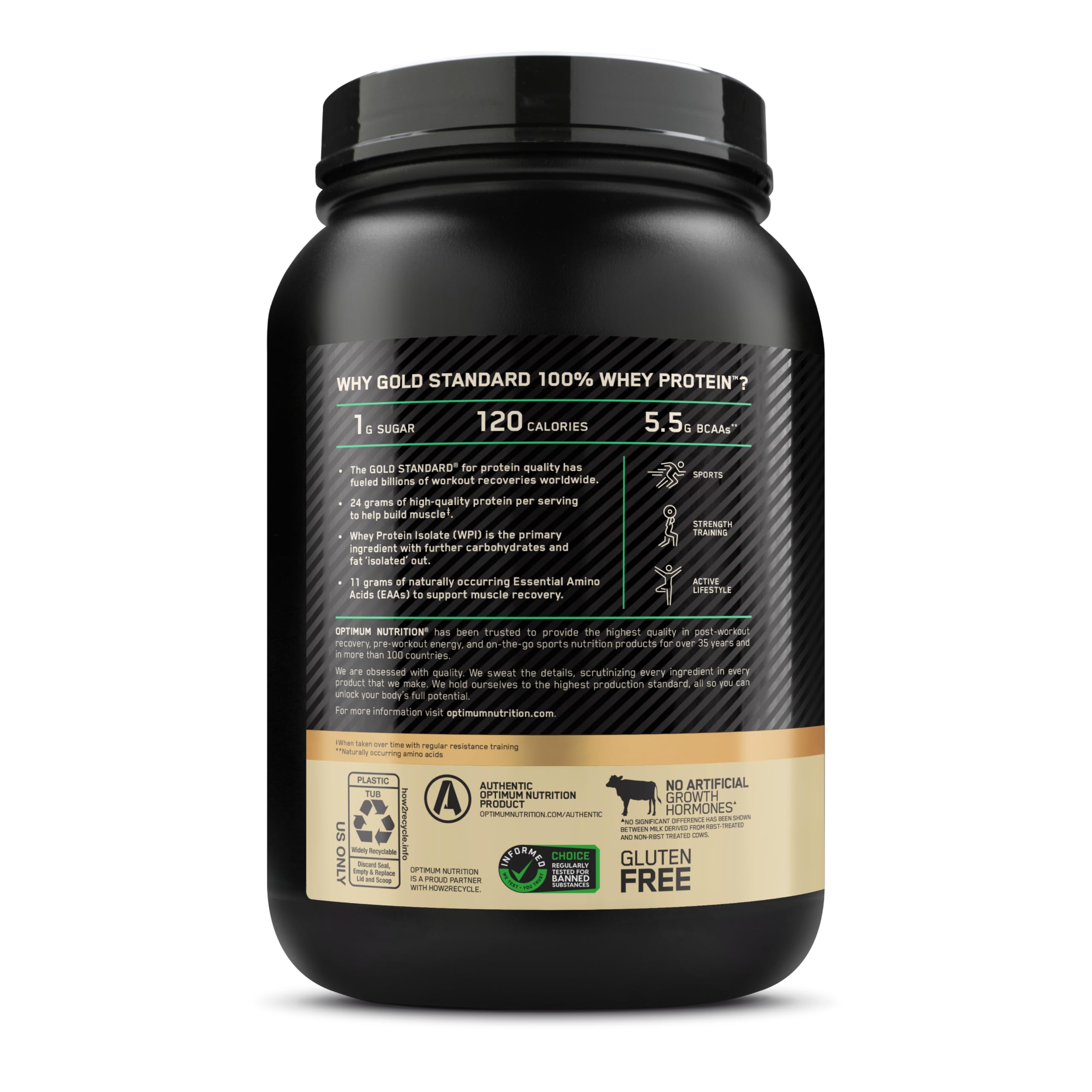 Optimum Nutrition Gold Standard Whey Protein Powder, Vanilla, 2 LB — Amazon image 11