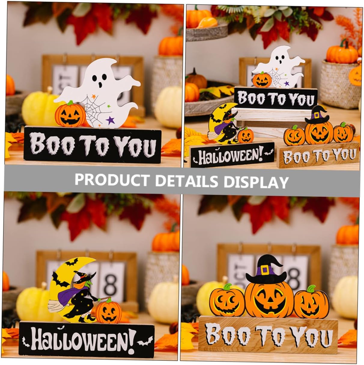 12個 ハロウィンオーナメント ハロウィンテーブルデコレーション ハロウィンティアードトレイデコレーション ハロウィンテーブルセンタ