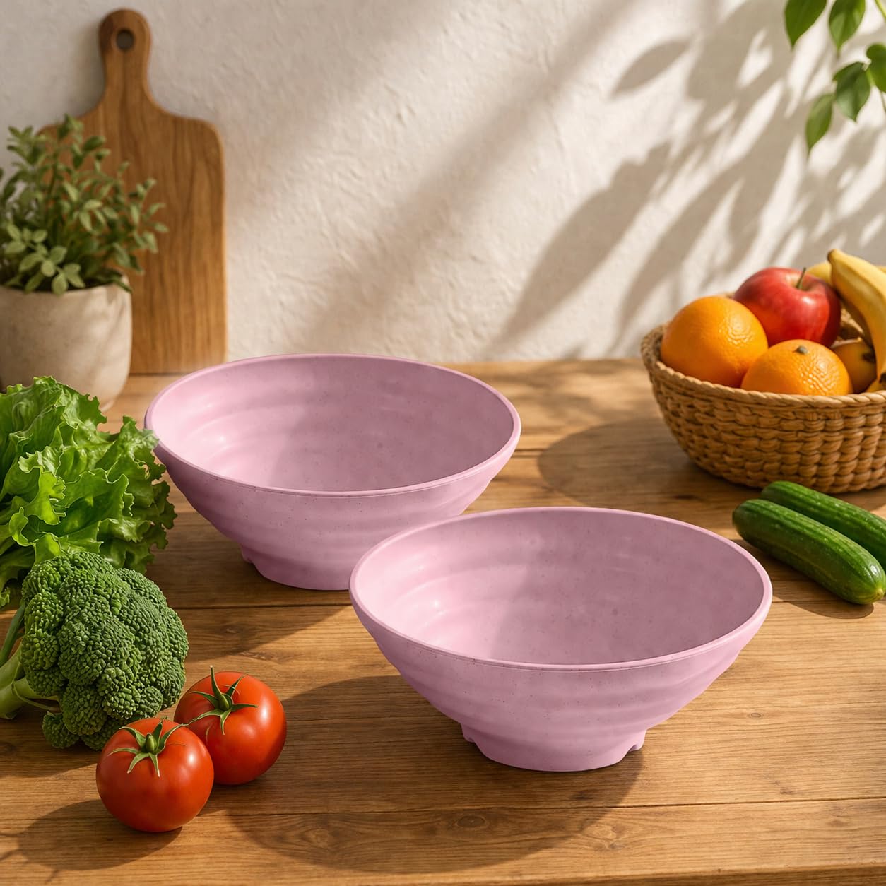 Wheat Straw Salad Bowls Set (900ml) – Large Microwave Safe, Unbreakable & Stackable Bowls for Salad, Soup, Ramen – BPA-Free, Eco-Friendly, Lightweight Serving Bowls for Kitchen (6, Green) — Amazon image 27