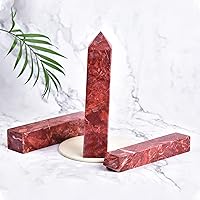 Vista 48 de JIC Gem Extra Large Rare Dendritic Jade Crystal Tower Natural Quartz Crystal Tower Point Wand Large Crystals and Stone Energy Crystal Wand Home