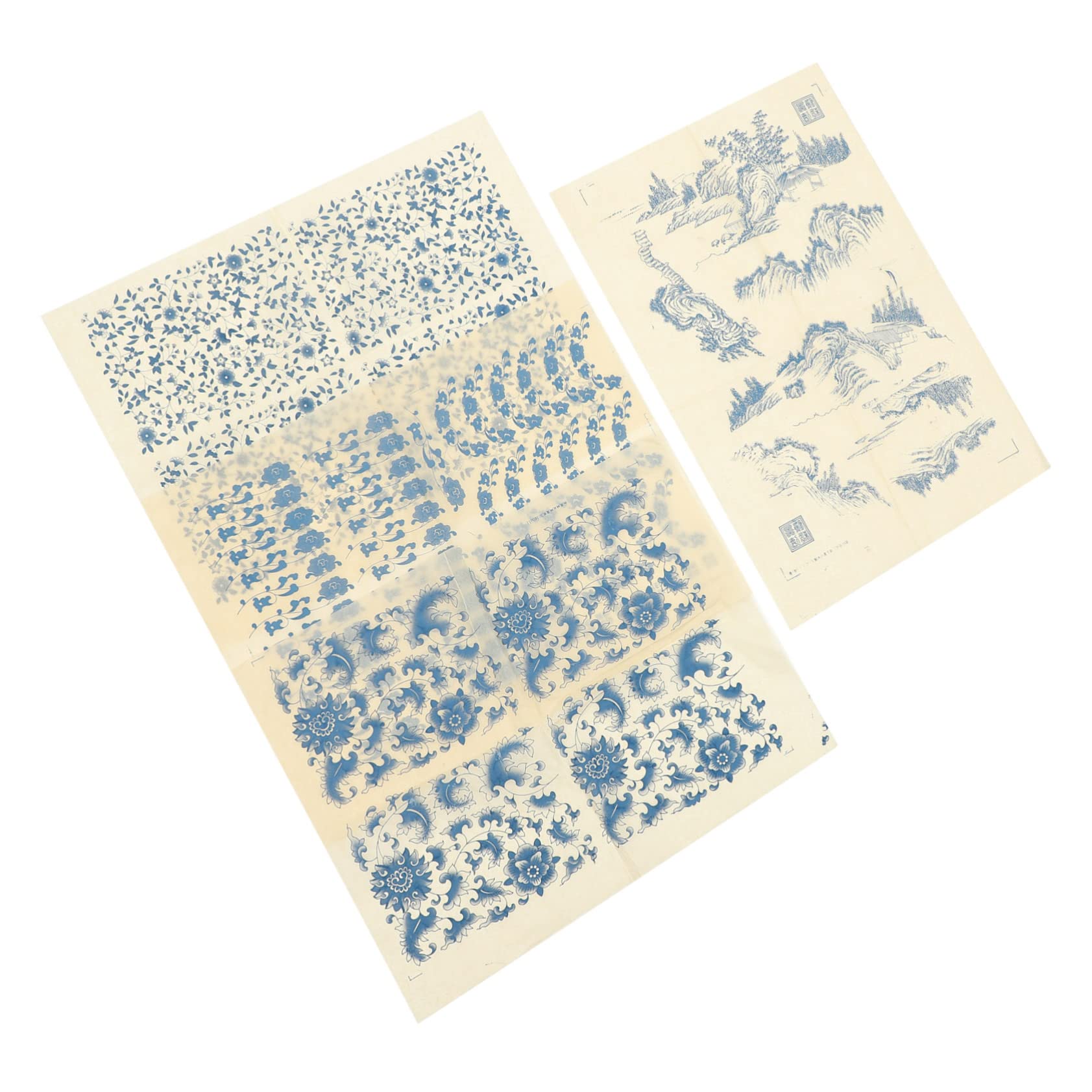 20feuilles Papier De Transfert Chic pour Décalcomanies De Pottery De Papier sous-glaçure Haute Température pour Décorations
