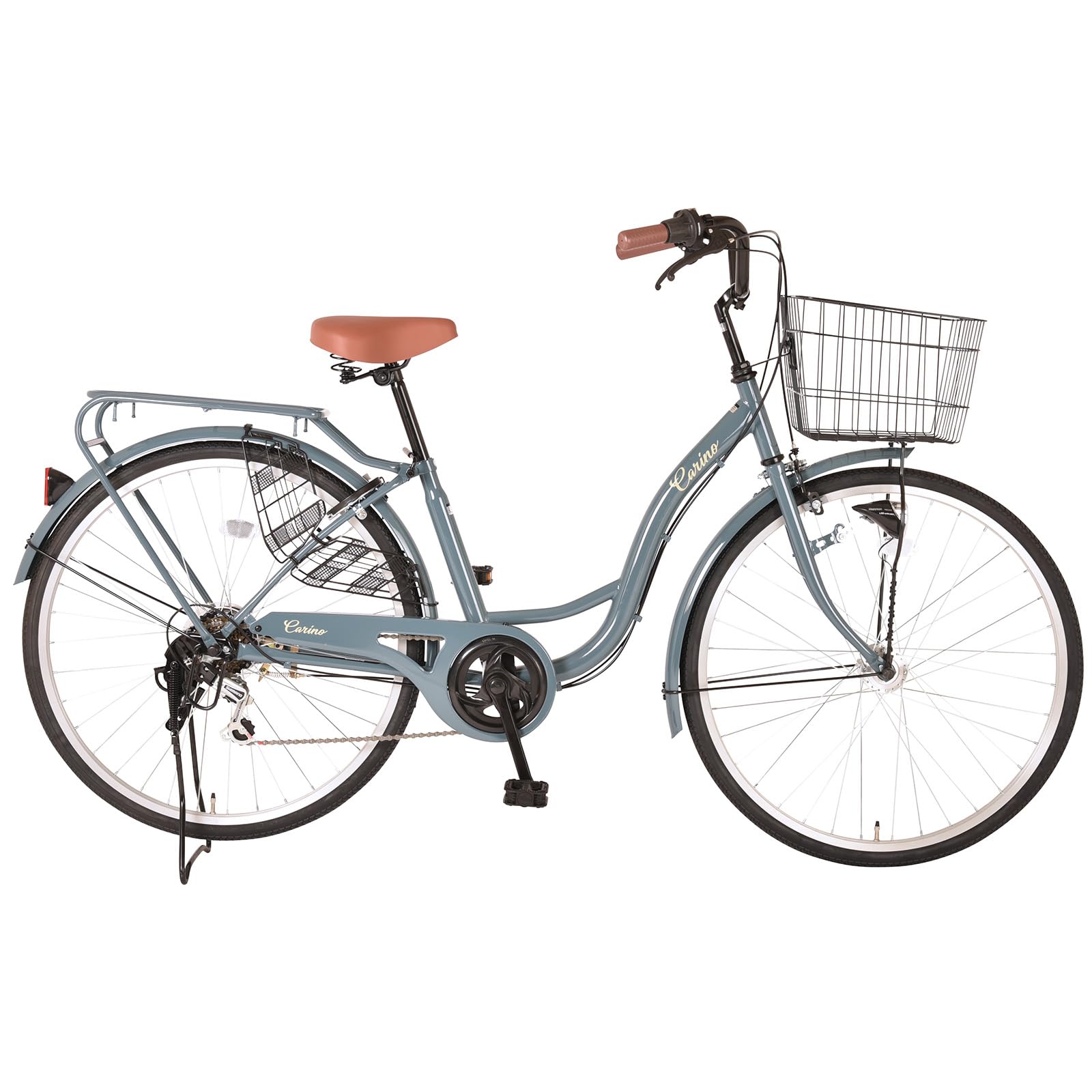 Amazon | 【完成車】 Carino 自転車 シティサイクル ママチャリ カゴ