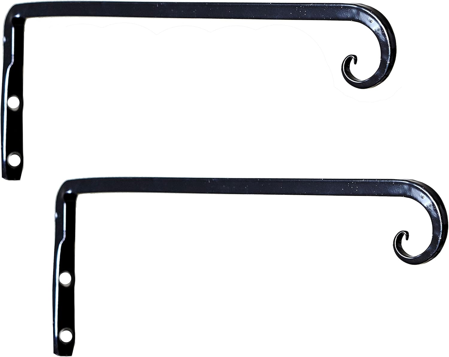 RUDDINGS WOOD Set of 2 x 27cm Square Section Metal Garden Wall Brackets Hanging Patio Basket