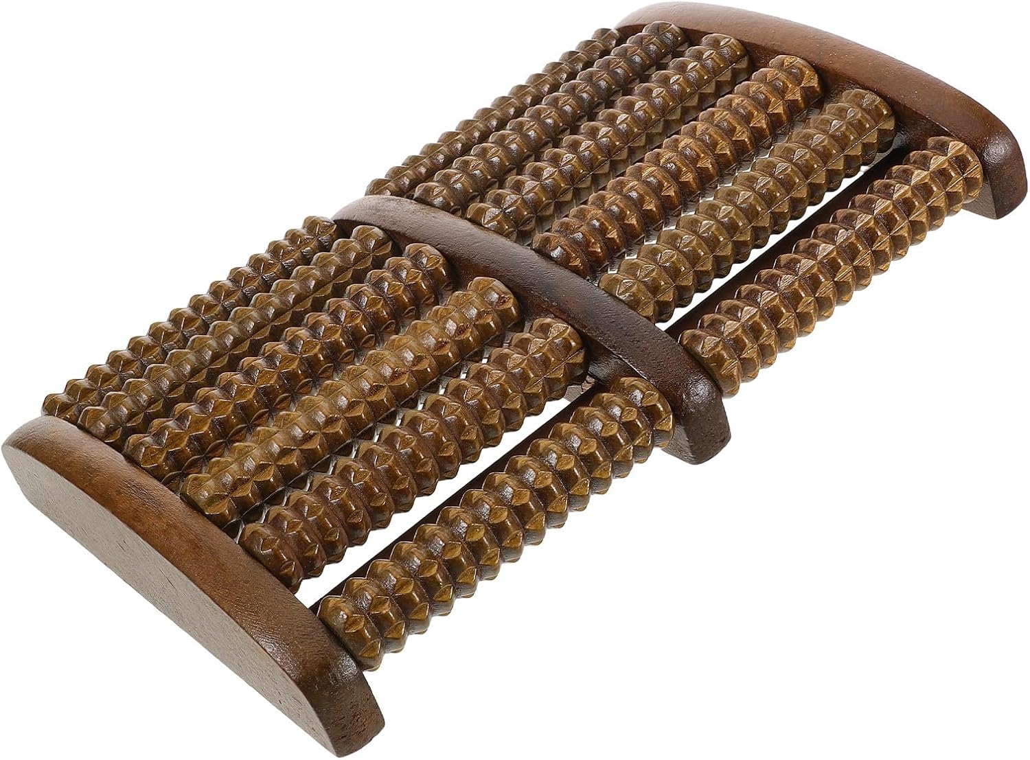 VALICLUD Wood Foot Massager Roller for Acupoint Stimulation and Deep Tissue Massage, Manual Calf and Foot Muscle Relaxation Tool, Portable Natural Wood Reflexology Roller for Home
