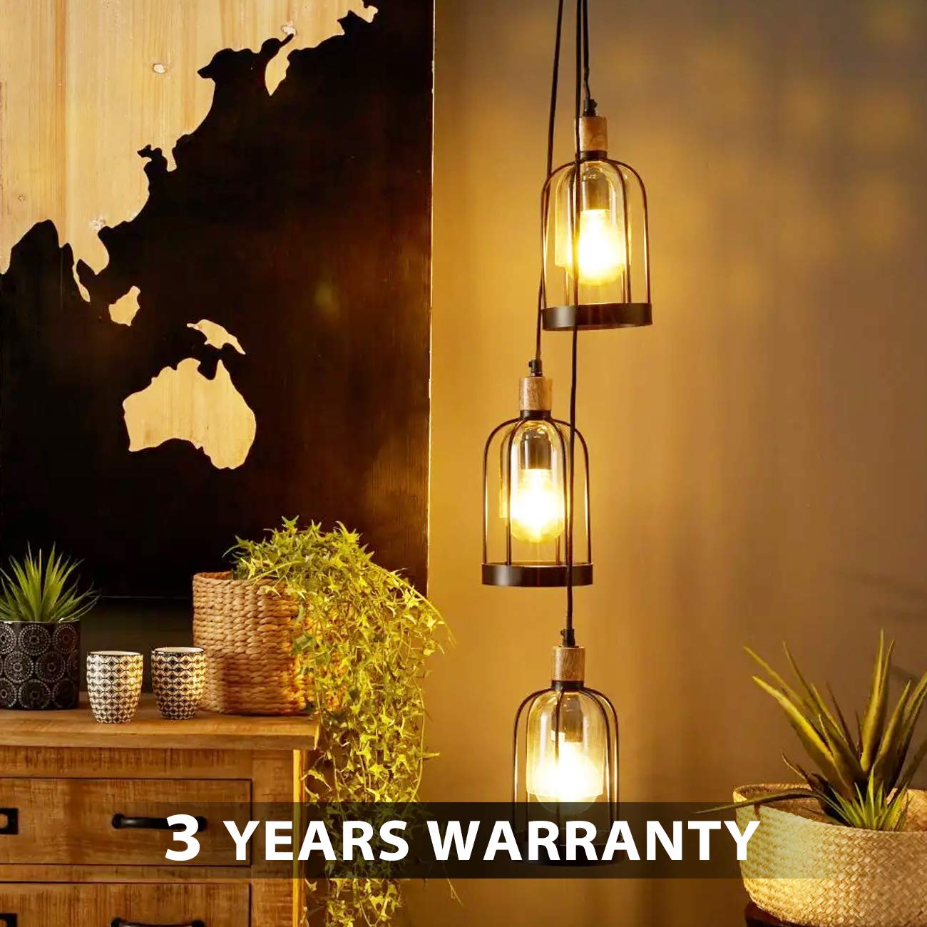 Lampadine di filamenti a LED, 7.5W Equivalenti a 75W, 1055LM, 2700K Bianco Caldo, Attacco E27, Stile Vintage Retrò, Non Dimmerabile, Confezione da 6 Pezzi