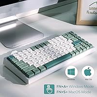 Vista 7 de EPOMAKER EP84 Teclado mecánico para juegos con cable 75 RGB intercambiable en caliente 24GHzBluetooth 50USB-C con software programable NKRO