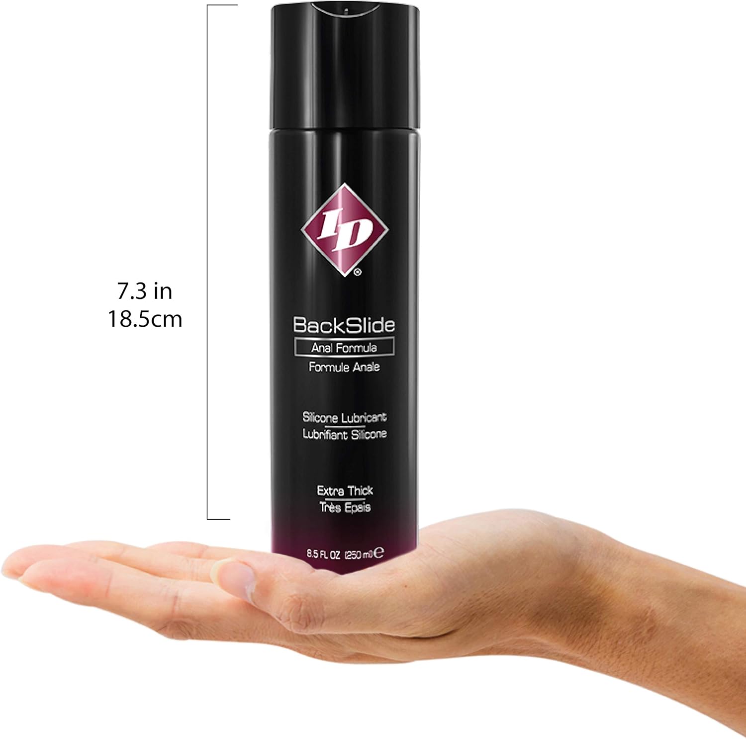 ID Lubricants Backslide Personal Lubricant Anal Lube, Silicone, Black_backslide, 8.5 Fl Oz Bottle
