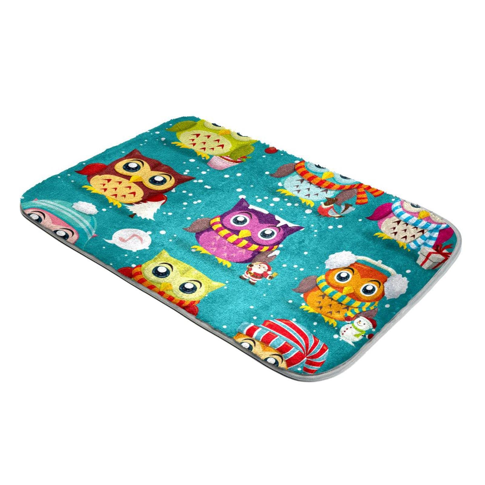 Tapis hiboux de Noël fausse fourrure fausse douce pour chambre enfant