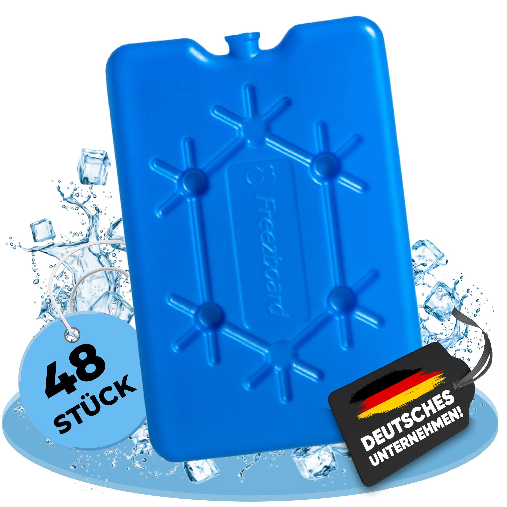 NEMT Flache Kühlakkus 200ml – Extra kompakte Kühlelemente – 48 Stück
