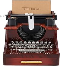 صندوق الموسيقى على شكل الة كاتبة عتيقة مع درج هدية تعمل بنعومة صناديق المجوهرات للديكور المنزلي او المكتب غرفة الدراسة بلاستيك من تينازا بني