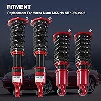 Vista 3 de JDMSPEED Nuevo Coilover completo Struts Amortiguadores Kit Suspensión Kit Rojo Reemplazo Para Mazda Miata 1989-2005