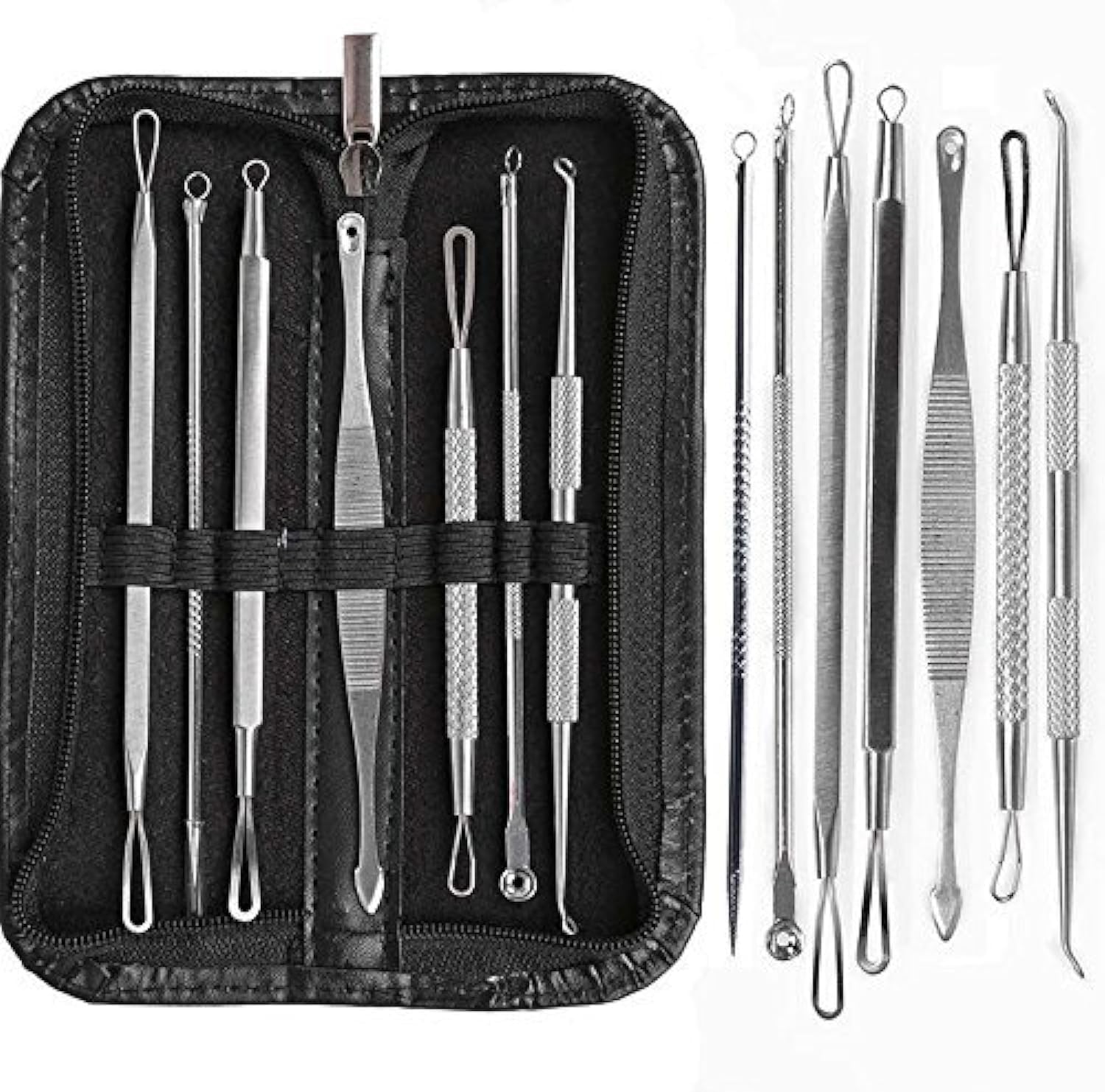 Blackhead and Pimple Remover Kit - 7 Surgical Extractor Tools - Excellent for Acne Treatment, Pimple Popping, Blackhead Extraction, Zit Removing, Blemish Removal, Comedone Extracting,Whitehead Popping