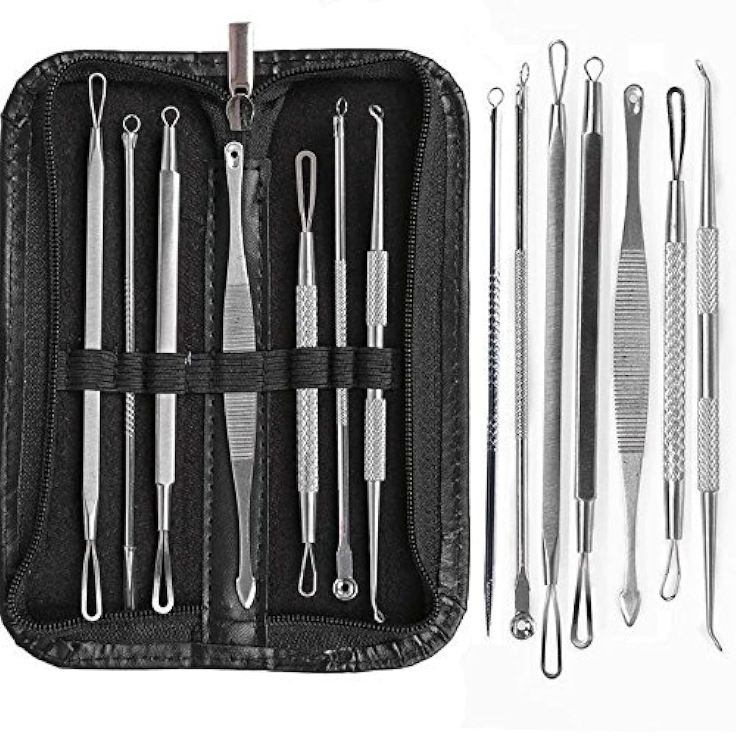 Blackhead and Pimple Remover Kit - 7 Surgical Extractor Tools - Excellent for Acne Treatment, Pimple Popping, Blackhead Extraction, Zit Removing, Blemish Removal, Comedone Extracting,Whitehead Popping