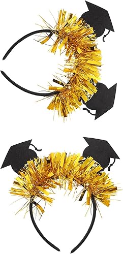 Miniatura 8 de PRETYZOOM 4 diademas para el pelo diseño de doctorado para graduación para fiestas de graduación 4