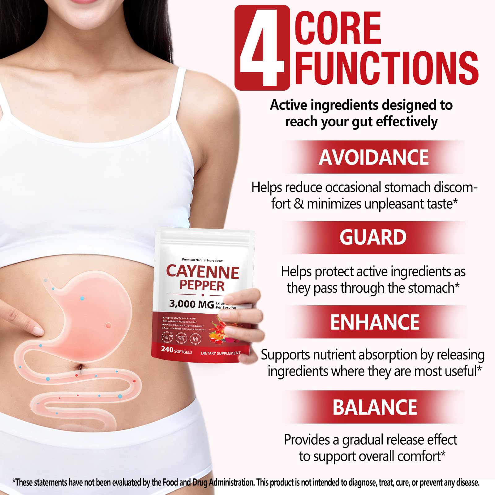 Cayenne Pepper Softgels with Beetroot Extract, Turmeric Curcumin & Hawthorn – Enhanced with Vitamins D3, K2 & E – Supports Heart Health, Circulation & Leg Vein Wellness – 240 Easy-to-Take Capsules — Amazon image 5