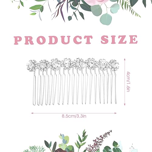 Miniatura 2 de 4 peines para el cabello con diamantes de imitación, piezas de pelo de boda, peine de pelo de novia, peine lateral, pinzas para el cabello,