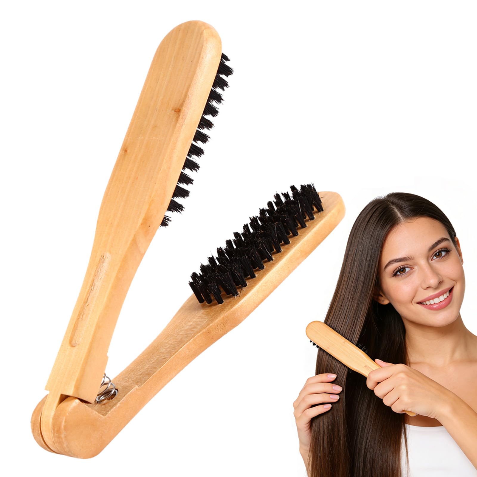Amazon.com : CYSFETENA Wooden Hair Straightening Brush Comb