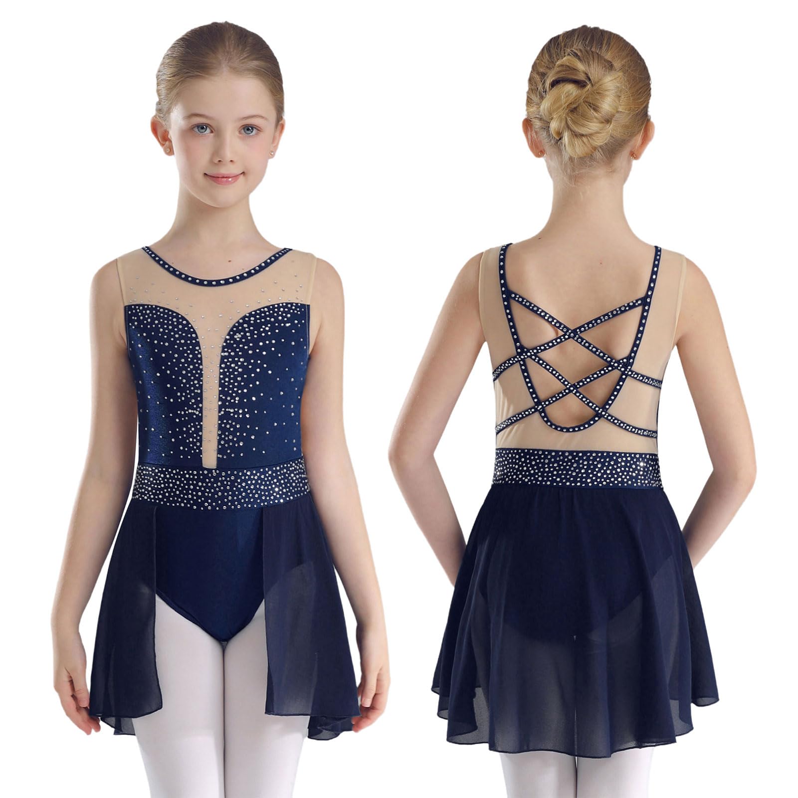 Bambina Body Ginnastica Classico Body Bambina Danza Ritmica Latino Contemporaneo Competizione Abito Danza Spettacolo Anni