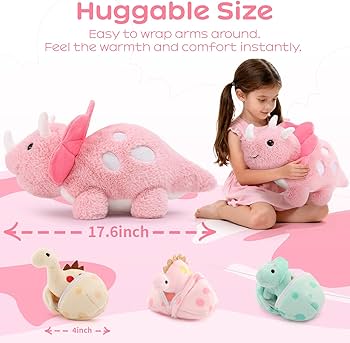 Amazon.co.jp: Karister 17.5インチ ピンク 恐竜 おもちゃ 女の子用