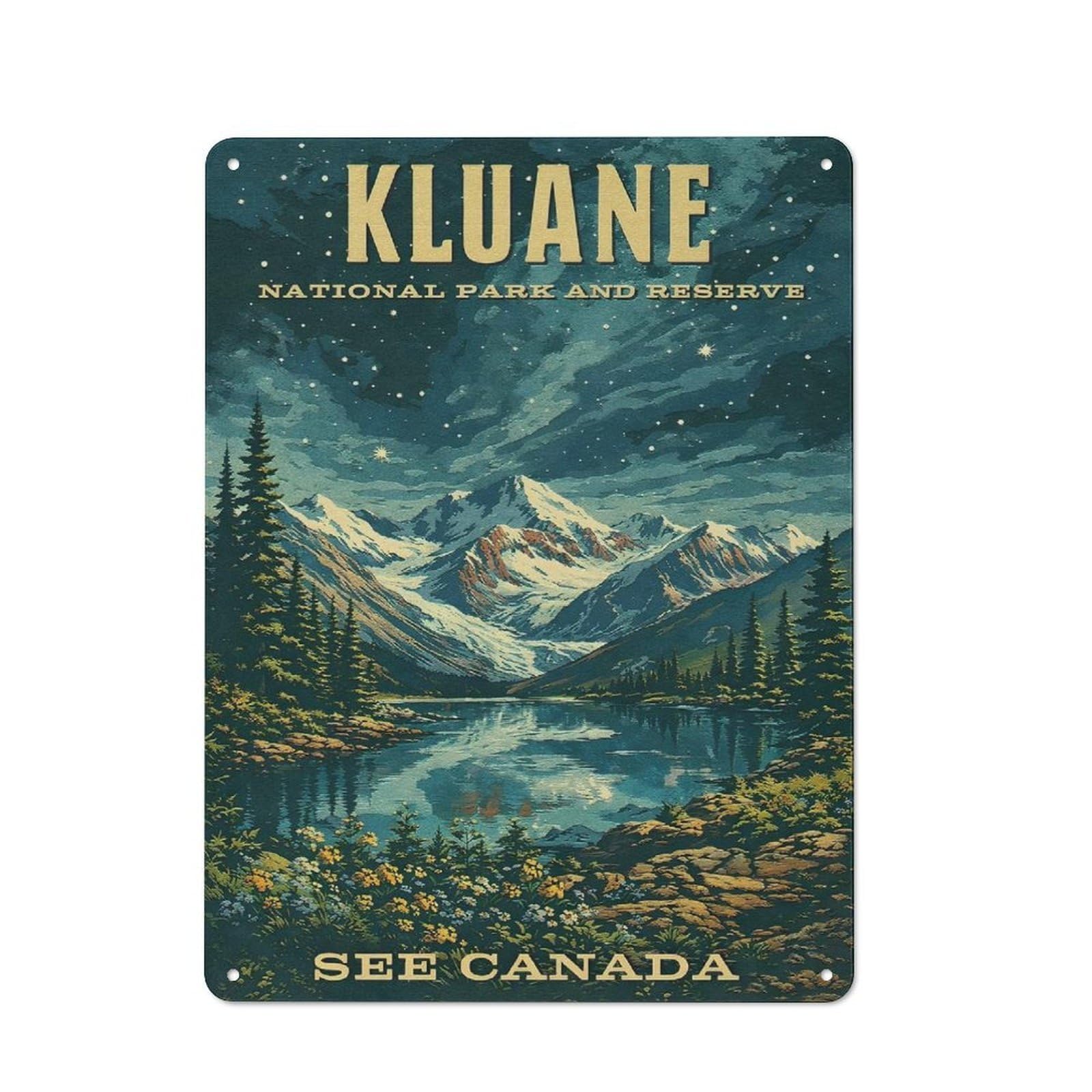 Junmoney Style-22 Vintage Metal Plaque 40X30cm Featuring Kluane National Park Vintage, Diner Style Decor For Restaurant, Kitchen, Counter Or Breakfast Nook
