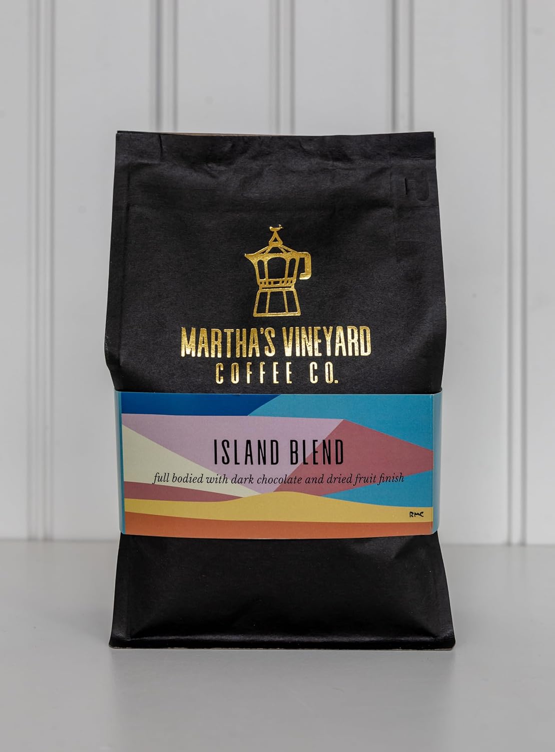 Martha's Vineyard Coffee Company Island Blend, Medium to Dark Roast, Ground Coffee, 12 oz, Colombian and Brazilian Blend