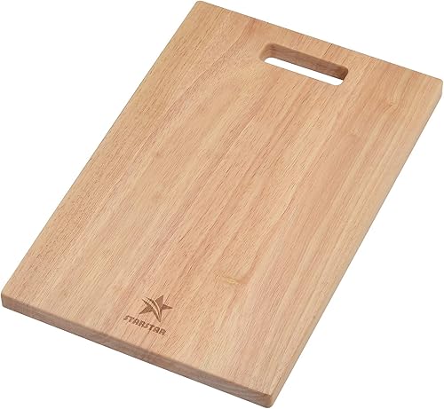 STARSTAR Tabla de cortar de madera de goma resistente tabla de cortar de madera para cocina 978-1678