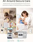 Dr.Care LumiView Smart WiFi Baby Monitor with Clip Mount - 5" 1080P FHD & 2K Camera App Control, Privacy Mode, 5000mAh Removable Battery, Cry & Motion Alerts, HD Night Vision, RGB Night Light
