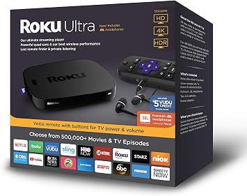 Roku 4661RW Ultra Streaming Player, 2018 with JBL Headphones