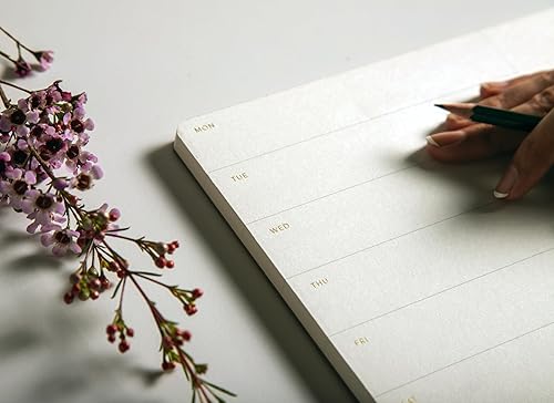 Miniatura 5 de Elegante bloc de notas semanal sin fecha, hojas arrancables, minimalista, bloc de notas semanales de tareas pendientes, planificador diario de
