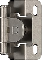 Vista 6 de Amerock BPR8701CZ Bisagra para gabinete Superposición doble desmontable de 1/4 pulgada (6 mm) Bronce champán Bisagra para puerta de gabinete
