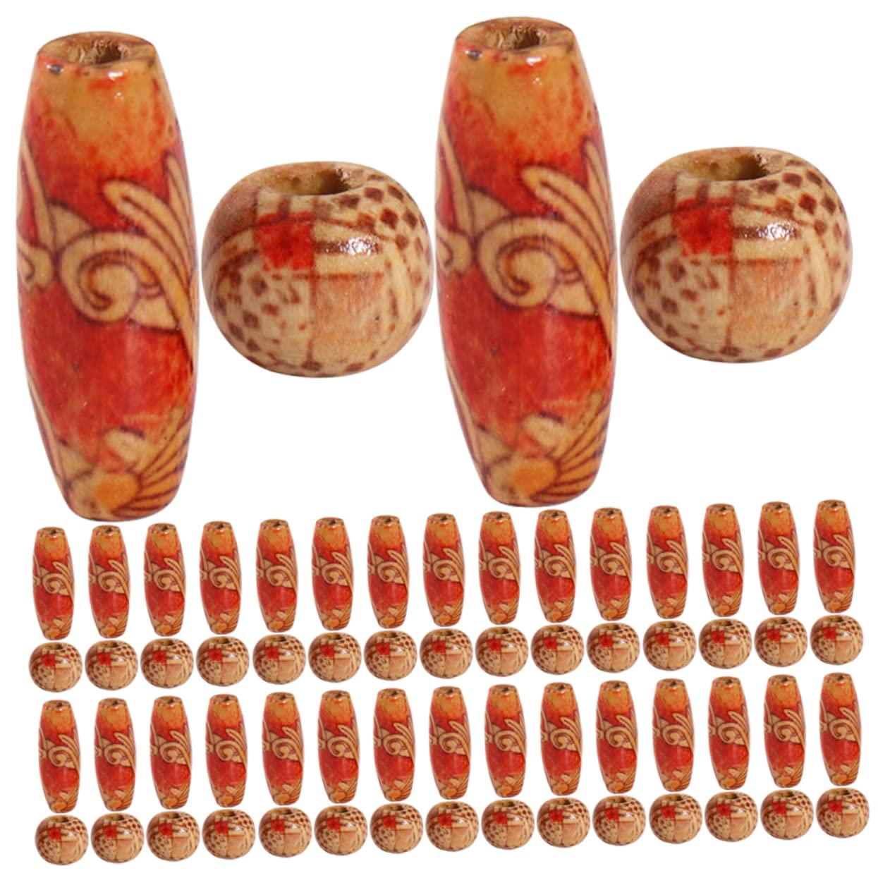 STOBOK 400 Piezas Decoran Cuentas Espaciadoras Accesorios De Cuentas De Madera Redondas