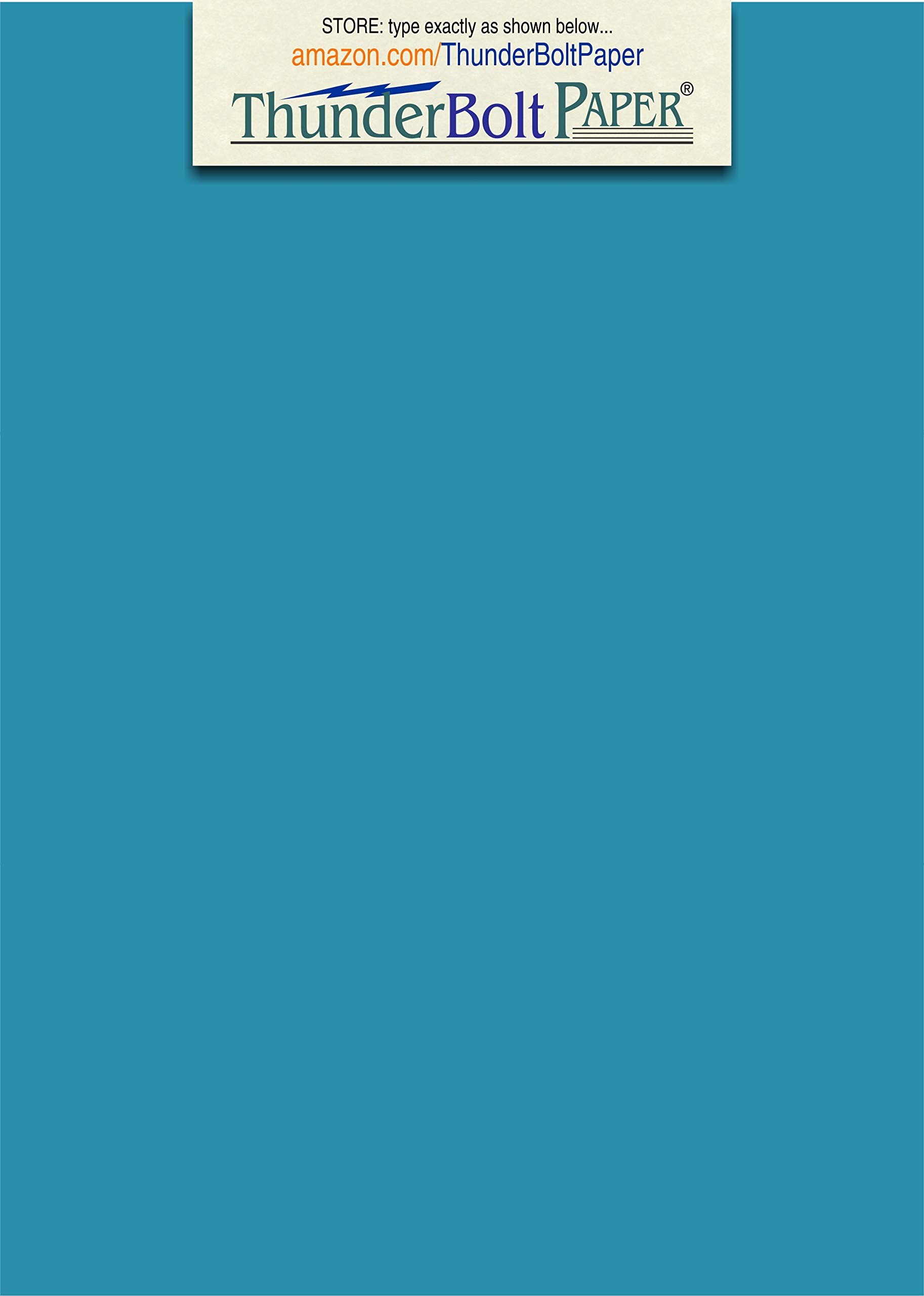 50 Bright Blue Color 65# Cover/Card Paper Sheets,5 X 7 (5X7 Inches) Photo,65 lb/pound Light Weight Cardstock,Quality Printable Smooth Paper Surface for Bright Colorful Results by ThunderBolt Paper