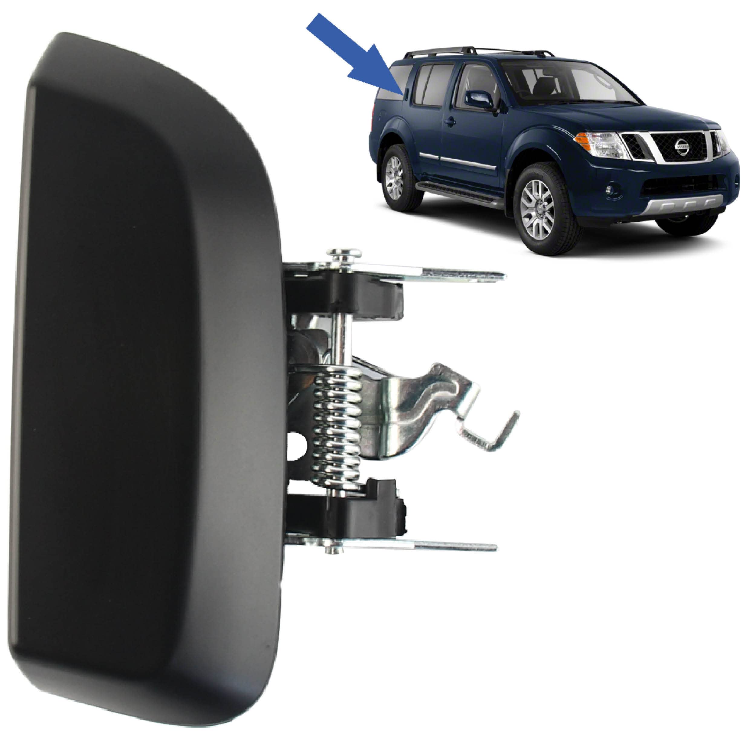 STARKIT PERFORMANCE Maneta de puerta compatible para Pathfinder 3 (R51) (2005-2013) manilla exterior | TRASERA DERECHA (trasera del pasajero) 82606EA502