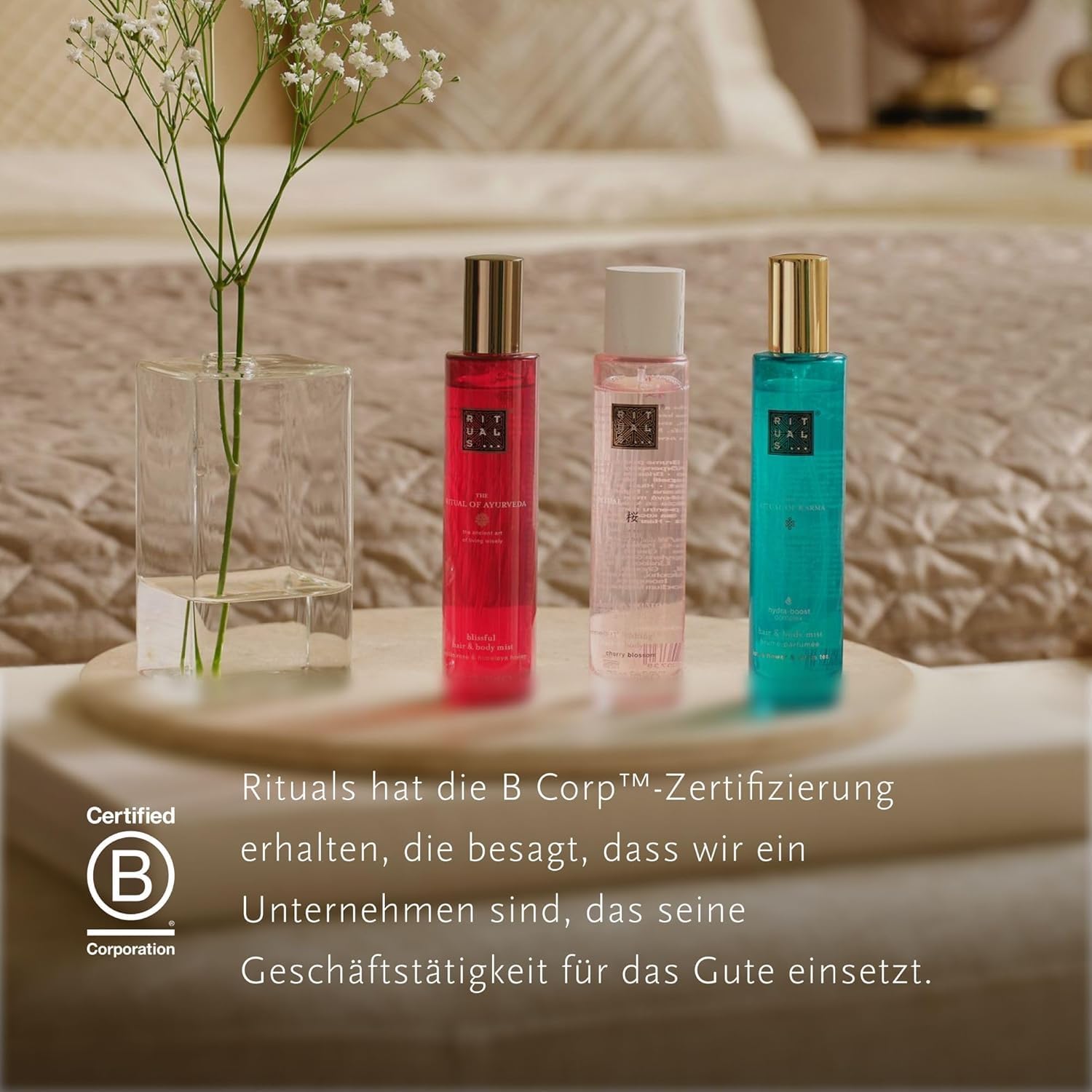 RITUALS Spray Capelli e Corpo di The Ritual of Karma – con Fiore di Loto e Tè Bianco – Fragranza fiorita rigenerante - 50 ml