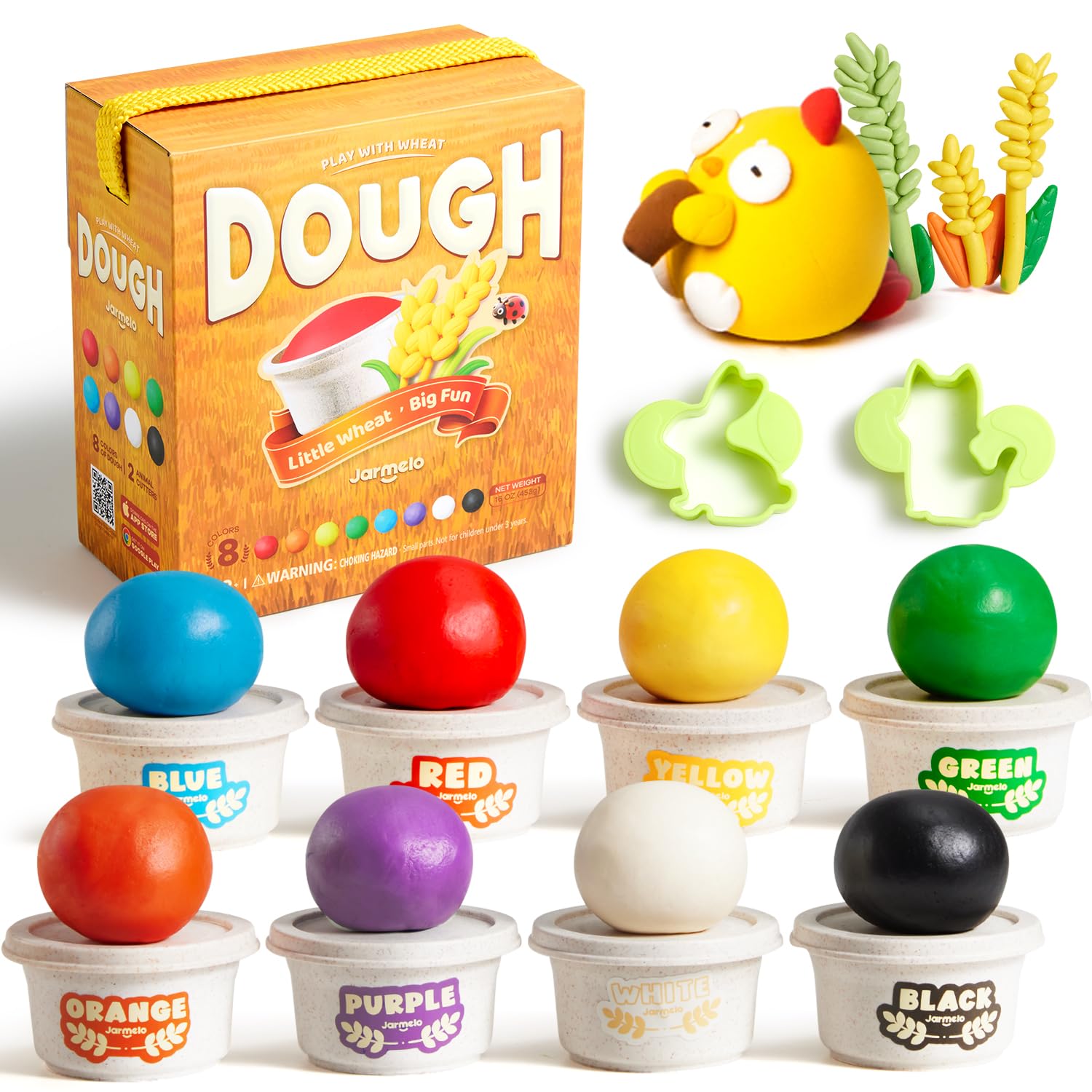 Amazon.com: Jar Melo Wheat Modeling Dough – 8 Packs Non-Toxic
