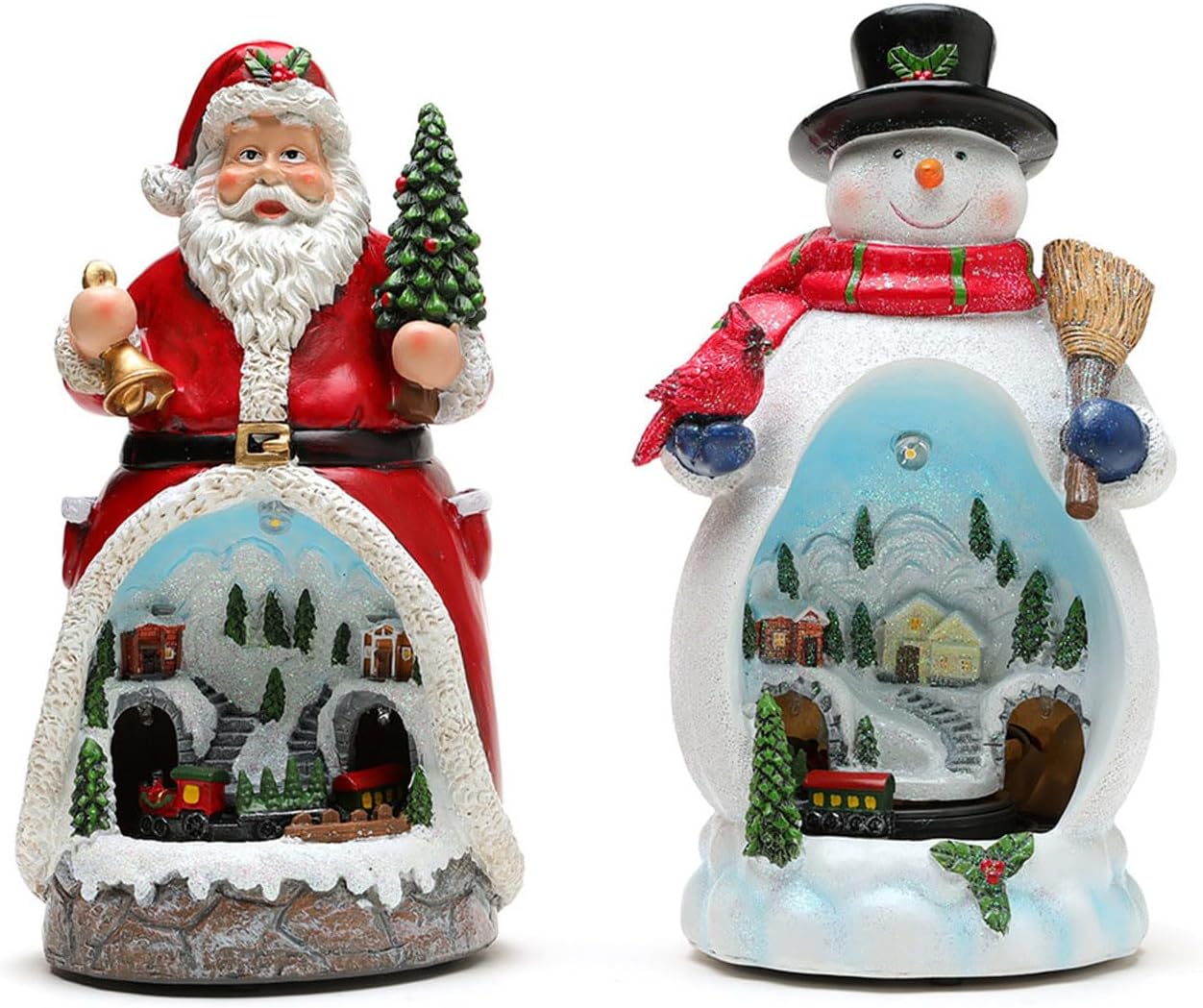 ハンドメイド雪だるまと子供たちの木製ボックス スノーマン Lサイズ×S