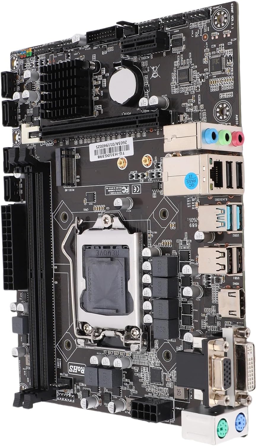 Cuifati H310 LGA 1151 DDR4 Motherboard angled view showing CPU socket