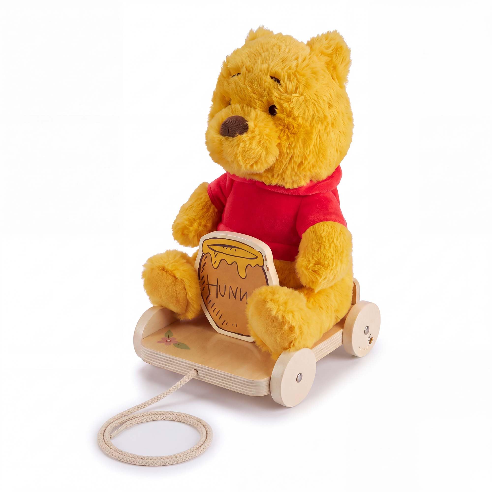Disney Winnie the Pooh Wooden Toys for Kids – Activity Cube, Ball Runner, Picnic Set & Garden Pull Along – Educational Toddler Toys for Motor Skills & Learning – FSC Wooden Toys. (Bear Pull Along)