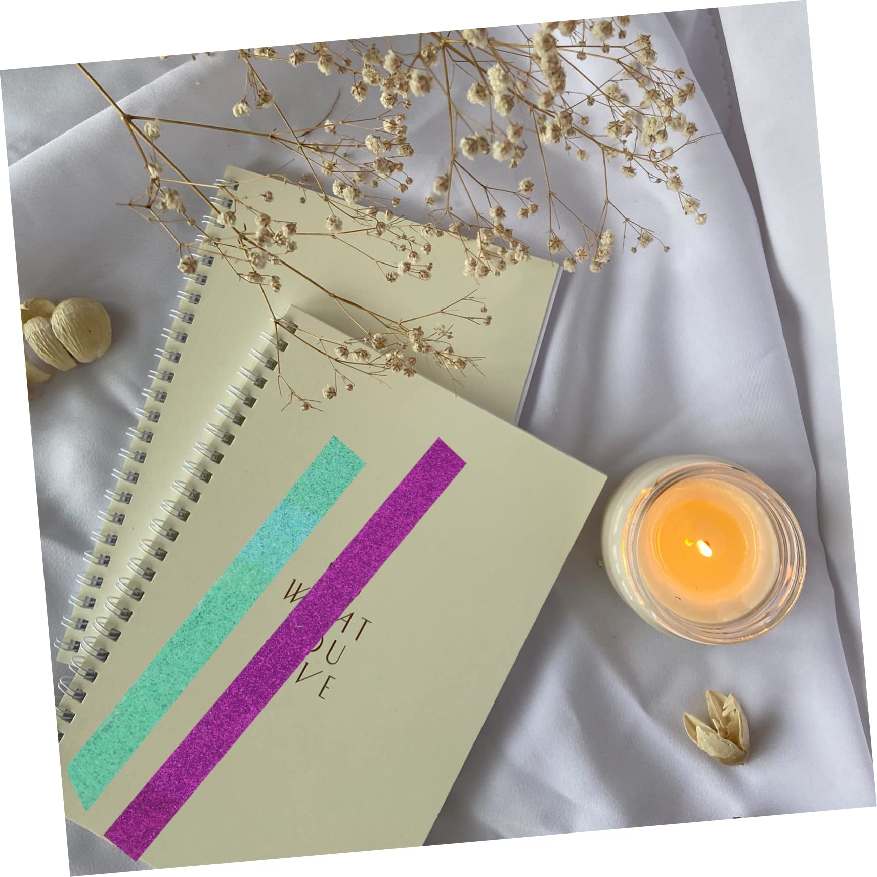 HOMSFOU Nastro Washi Glitterato 90 Pezzi in Carta Washi per DIY