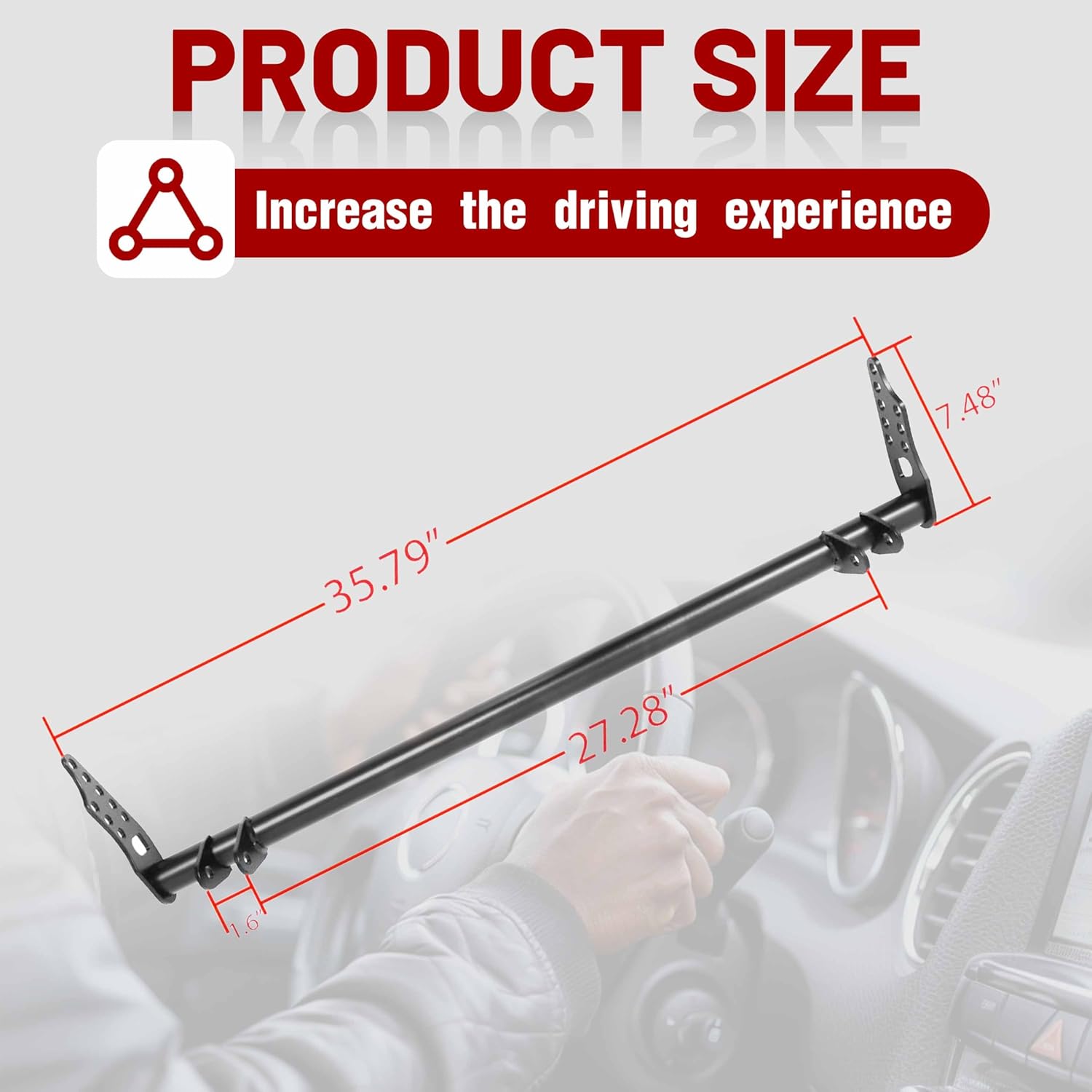 ECOTRIC Front Traction Control Tie Bar Brace Kit Compatible with 1992-1995 Honda Civic & 1993-1997 Honda DEL SOL & 1994-2001 Integra
