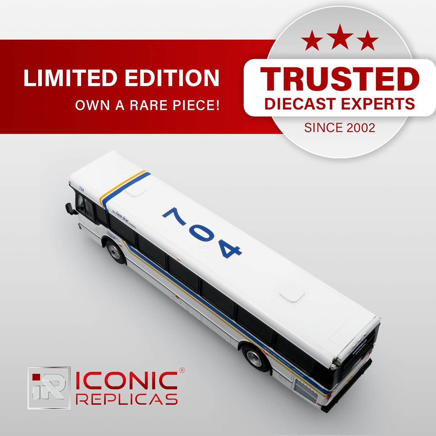 Iconic Replicas Orion V Transit Bus: Westchester Bee-Line System - 1:87 Scale (HO)